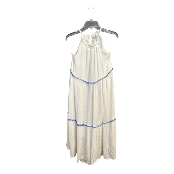 Rachel Zoe Maxi Dress Size 4 Tiered Gauze Keyhole Sleeveless Resort Sundress - Picture 1 of 8